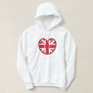 Moletom Reino Unido Union Jack Flag Heart