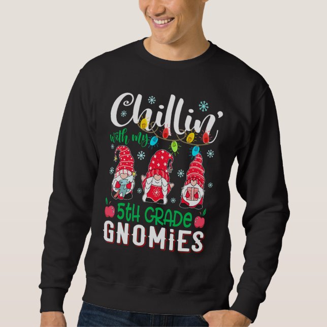 Moletom Relaxando Com Meus Gnomies da 5ª Série Natal Leve (Frente)
