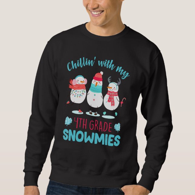 Moletom Relaxando Com Minha Professora de Snowmies da 4ª S (Frente)