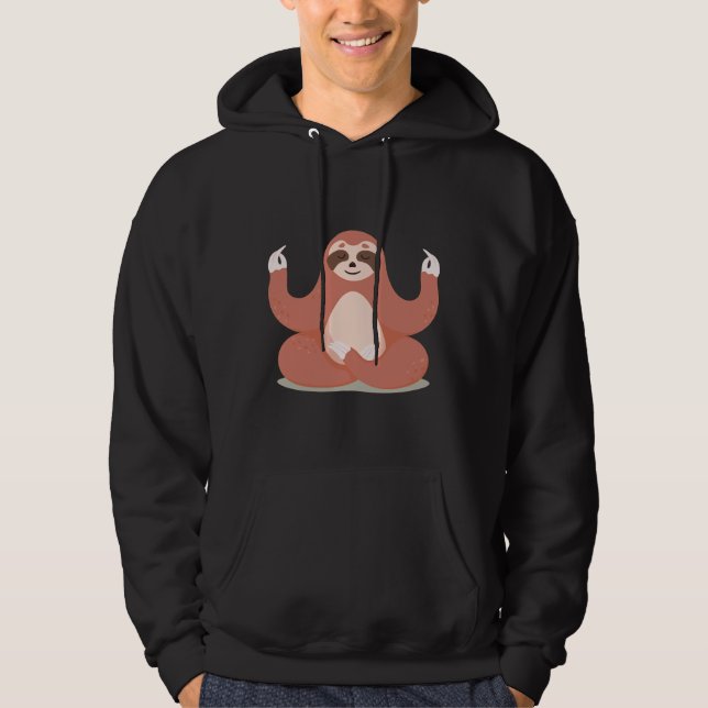 Moletom Relaxe Yoga Sloth (Frente)