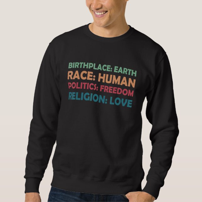 Moletom Religião Ama Liberdade Vida Direitos Humanos (Frente)
