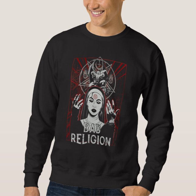 Moletom Religion Nun Bad Nun Red Satan (Frente)