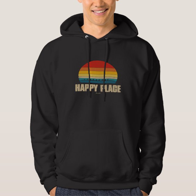 Moletom Removendo Lugar Feliz Para Estilo Retro De Baixa P (Frente)