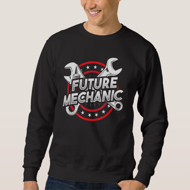 Moletom Reparação Automática Mecânica Futura Para Fixação  (Frente)