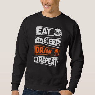 Moletom Repetir o Desenhar de latência