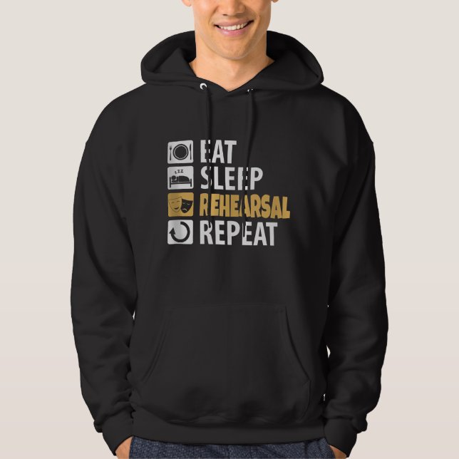 Moletom Repetir o ensaio de sono (Frente)