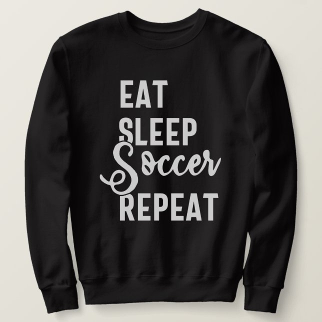 Moletom repetir o futebol para dormir (Frente do Design)