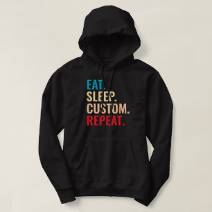 Moletom Reproduzir Texto Personalizado de Repetição Person