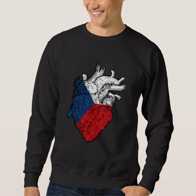 Moletom República Checa Orgulho Checo Bandeira Coração Che (Frente)