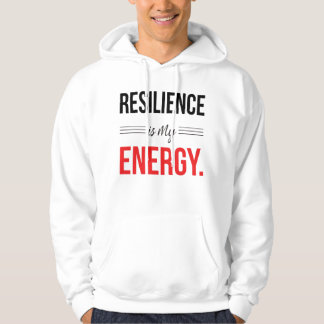Moletom Resiliência É Minha Energia Motivacional Hoodie