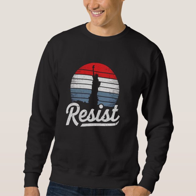 Moletom Resistência À Estátua Da Liberdade Salvar A Democr (Frente)
