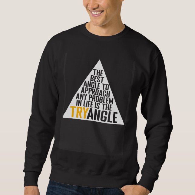 Moletom Resolva problemas com o matemático TRYangle Math S (Frente)