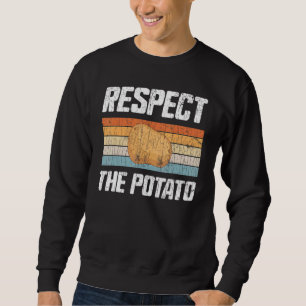 Moletom Respeitar Batatas Batatas Vegetais Chips Comem Gr