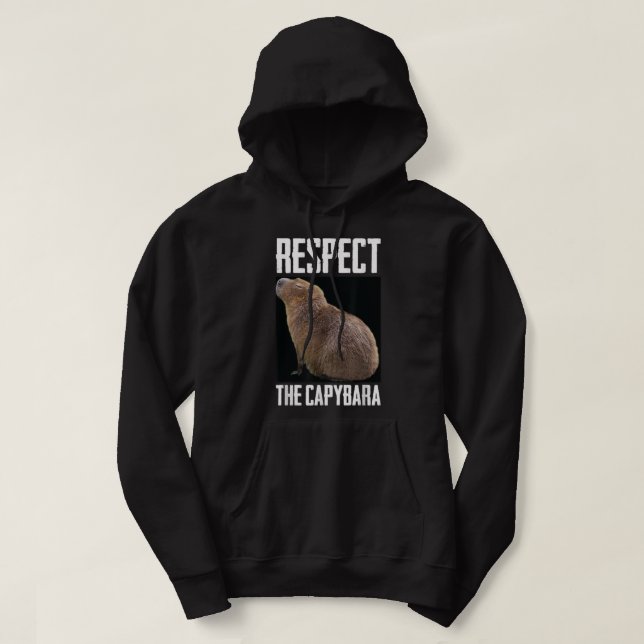 Moletom Respeite A Foto Funny Rodent Capibara De Capybara (Frente do Design)