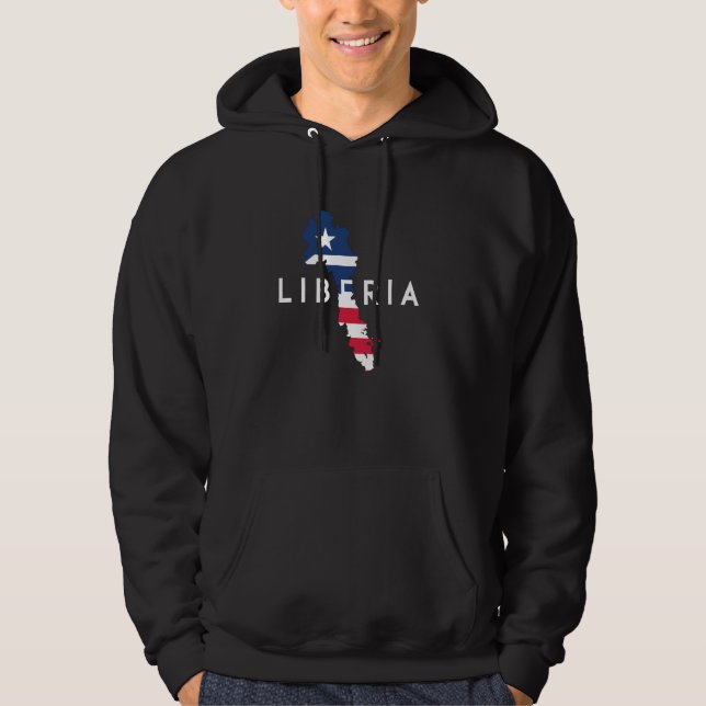 Moletom Resumo do Mapa de Sinalizador da Libéria (Frente)