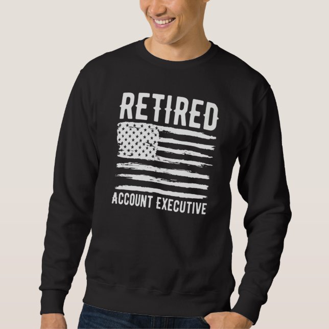 Moletom Retired Account Executive Profession American Flag (Frente)