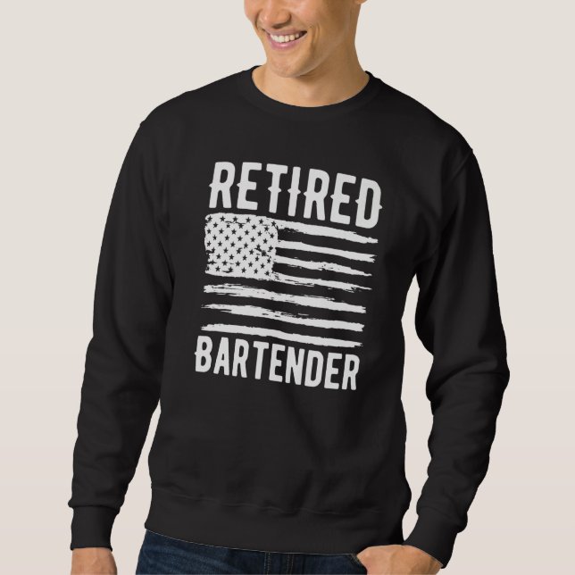 Moletom Retired Bartender Profession American Flag Premium (Frente)