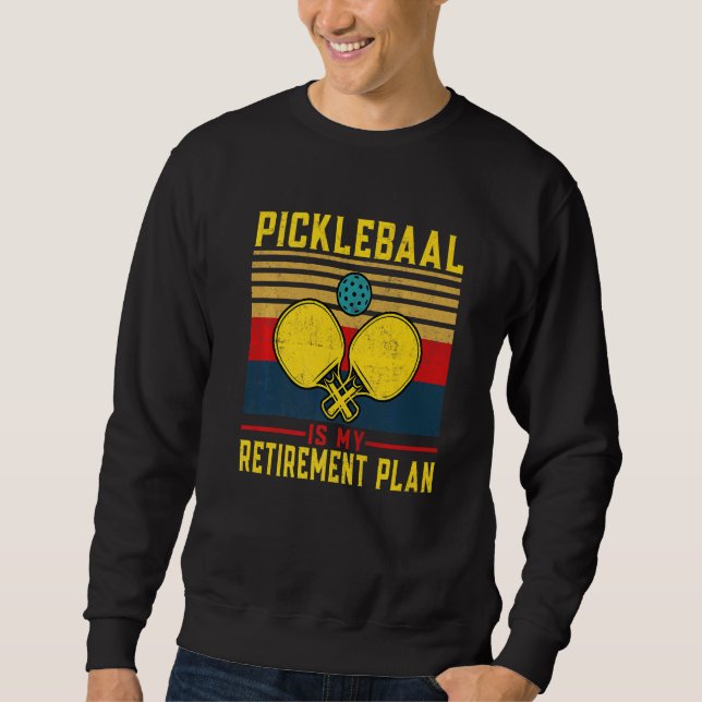 Moletom Retirement Pickleball Apparel PickleBall Paddle Pl (Frente)