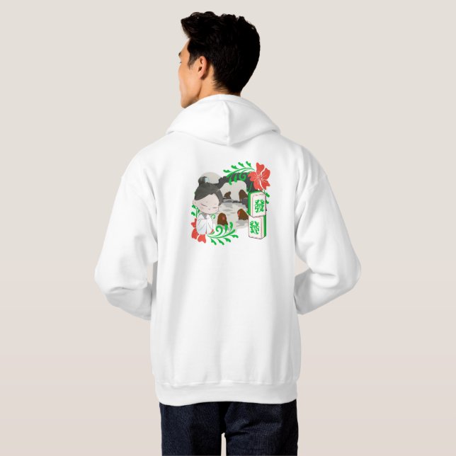 Moletom Retiro Chibi Mahjong Onsen Snow Monkey (Parte Traseira Completa)