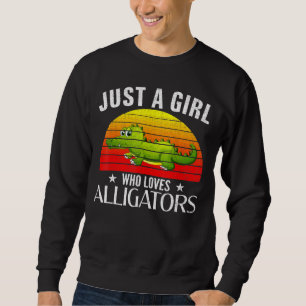 Moletom Retrair Apenas Uma Menina Que Adora Alligadores