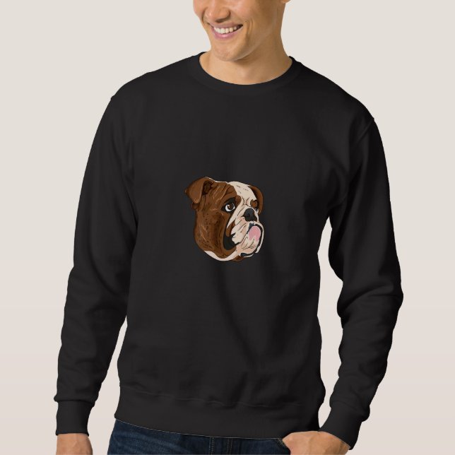 Moletom Retrato de Cachorro Bulldog (Frente)