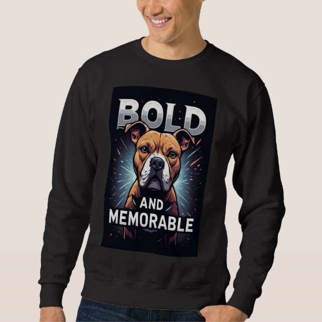 Moletom Retrato de Cão Ousado e Memorável (Frente)
