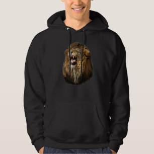 Moletom Retrato Majestoso Lion Roaring de um Leão Fierce R