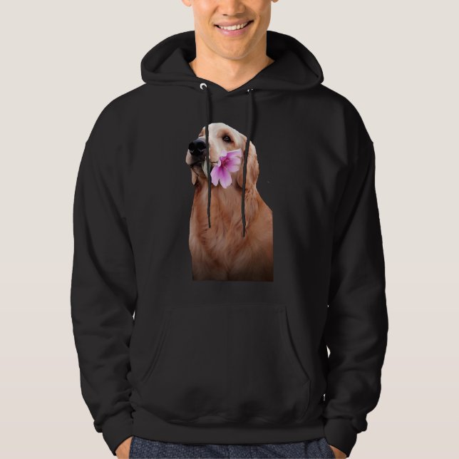 Moletom Retriever ouro Com Flor (Frente)