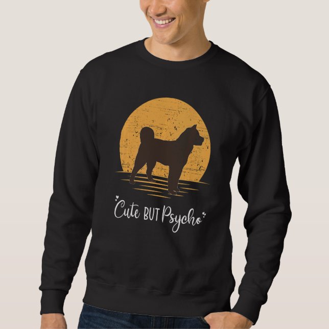 Moletom Retro 18 do Akita Inu Japonês (Frente)