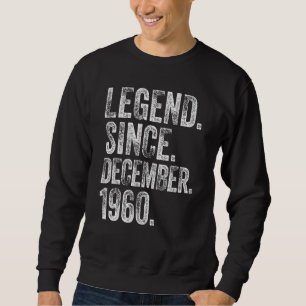 Moletom Retro 1960 Aniversário Legenda Do Nascer De Dezemb