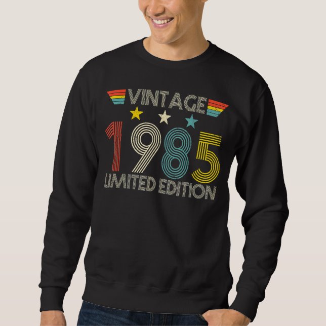 Moletom Retro 1985 37º presente de aniversário de 37 anos (Frente)