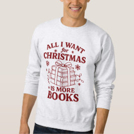 Moletom Retro All I Want for Christmas More Books