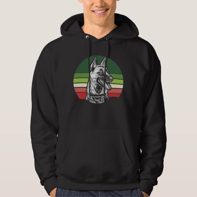 Moletom Retro Belga Malinois 11 (Frente)