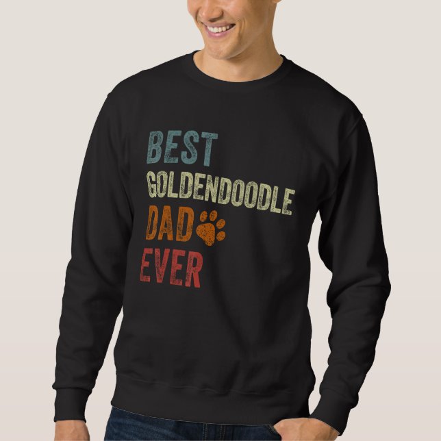 Moletom Retro Best Goldendoodle Dad Ever Doodle Papa Fathe (Frente)