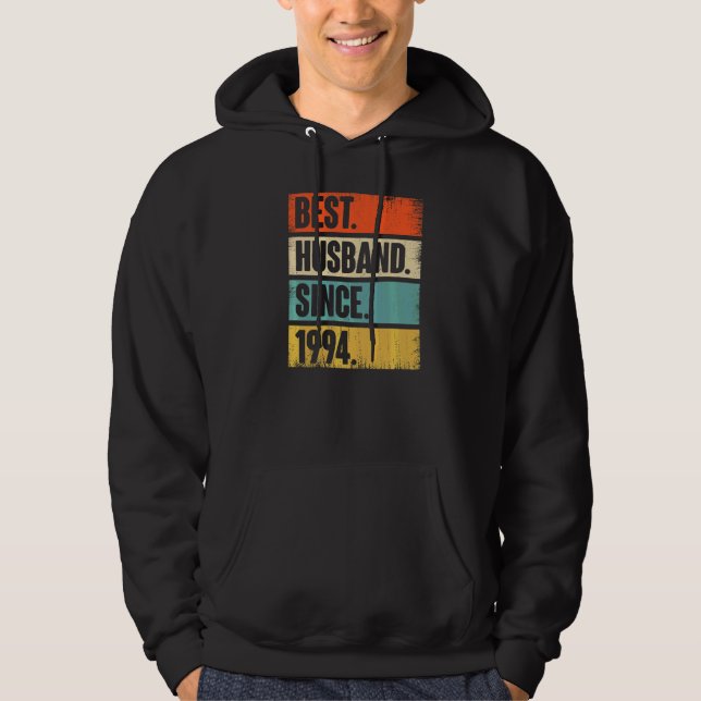 Moletom Retro Best Husband Desde 1994, 28º Anivers Casados (Frente)