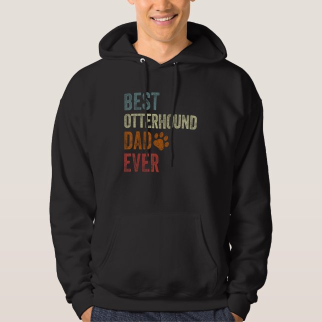 Moletom Retro Best Otterhound Dad Ever Otterhound Papa Fat (Frente)