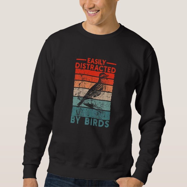 Moletom Retro Birdwatcher Animal Facilmente Distridido Por (Frente)
