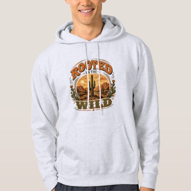 Moletom Retro Cactus Rooted in the Wild (Frente)
