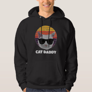 MOLETOM RETRO-CAT VINTAGEM DE PAI T-SHIRTS HOODIE