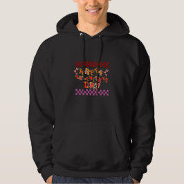 Moletom  Retro Checkered Happy Valentine's Day Hoodie