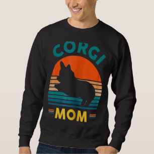 Moletom Retro Corgi Mãe Cachorro Mãe Pet Proprietário Vint