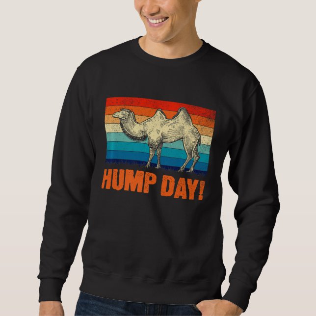 Moletom Retro de Vintagem do Camelo Hump Day (Frente)