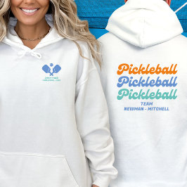 Moletom Retro do Nome do Jogador do Time do Pickleball Per