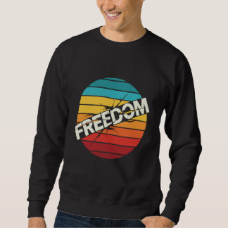 Moletom Retro Freedom Graphic T-Shirt – Vintage Typography