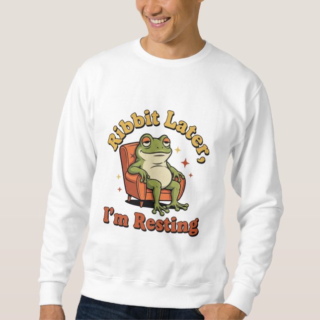 Moletom Retro Frog Relax Humor Men’s Sweatshirt (Frente)