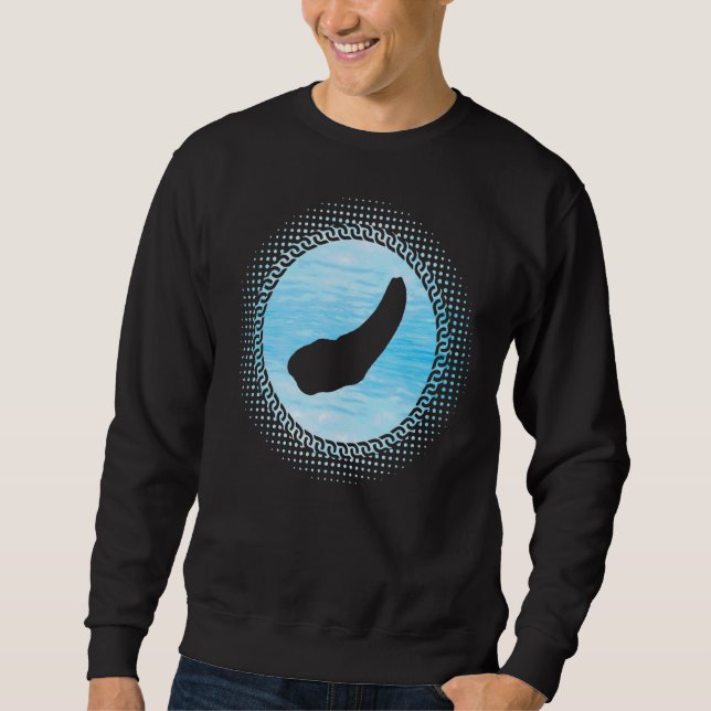 Moletom Retro Geoduck Dizendo Saltwater Gooey Clam (Frente)