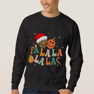 Moletom Retro Groovy Fa La Christmas Lights Cute Xmas S
