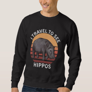 Moletom Retro I Viagem Ver Hippos Vintage Hippos Animal