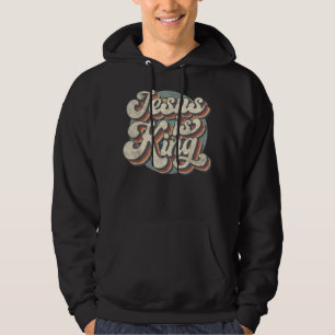 Moletom Retro Jesus é rei cristão Bíblia religioso