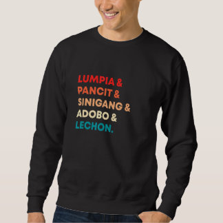 Moletom Retro Lumpia Pancit Sinigang Adobo Lechon Filipino
